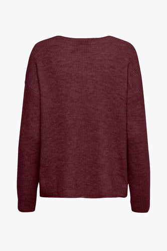 Pull met V-hals - Bordeaux - ONLY®