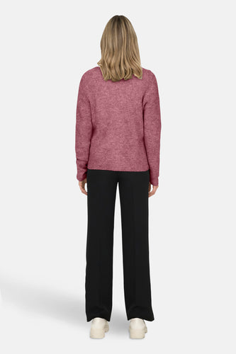 Pull met V-hals - roze