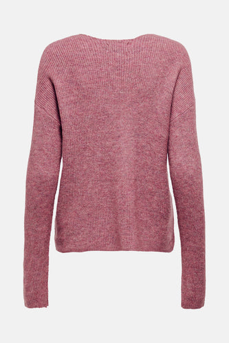 Pull met V-hals - roze - ONLY®