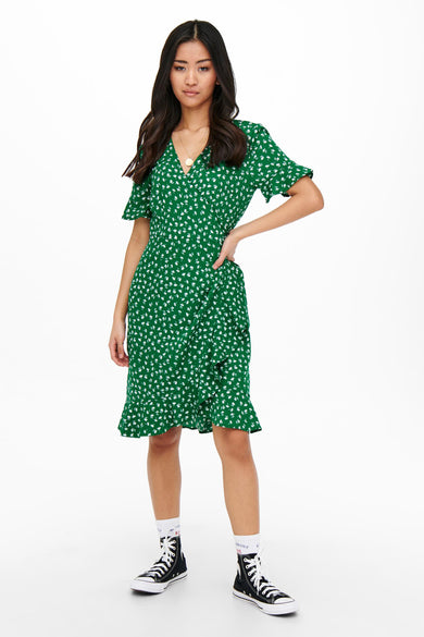 Robe &agrave; manches courtes - vert
