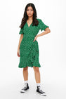 Kleedje met korte mouwen - groen