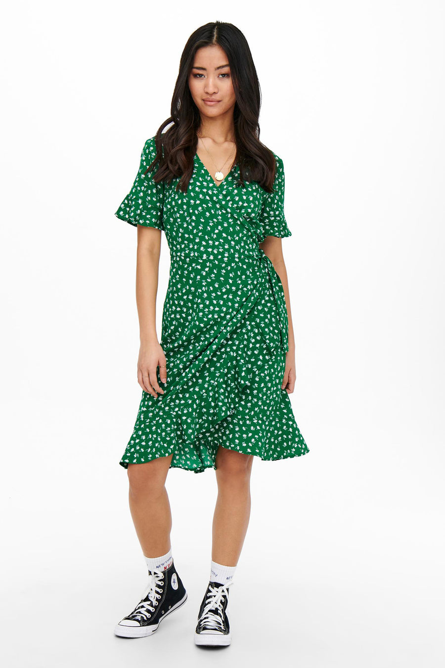 Kleedje met korte mouwen - groen