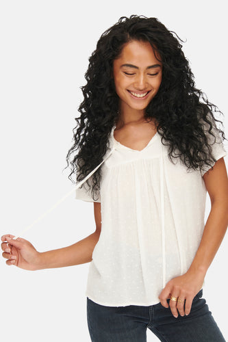 Blouse à manches courtes - blanc - JDY