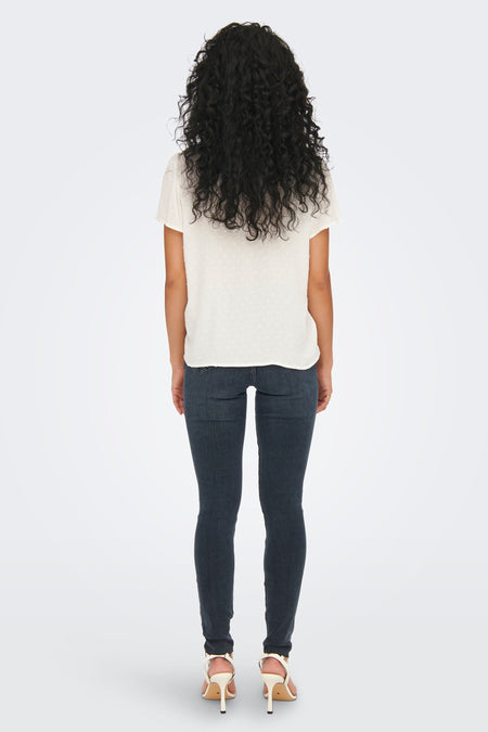 JDYLIMA LIFE S/S TOP WVN NOOS