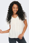 Blouse à manches courtes - blanc