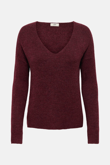 Pull met ronde hals - Bordeaux