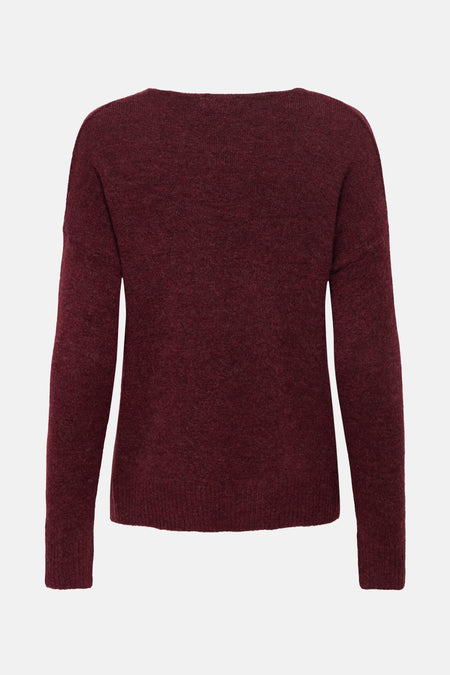 Pull met ronde hals - Bordeaux
