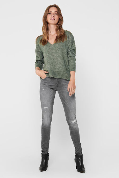 Pull met ronde hals - groen