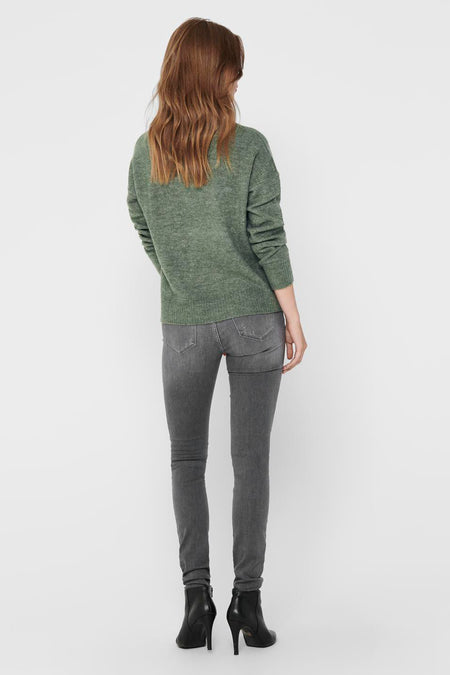 Pull met ronde hals - groen