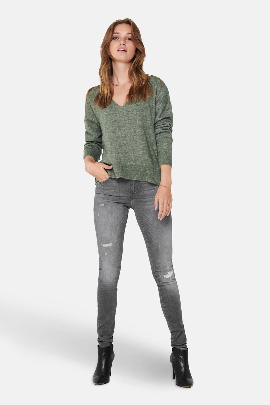 Pull met ronde hals - groen - JDY - 8