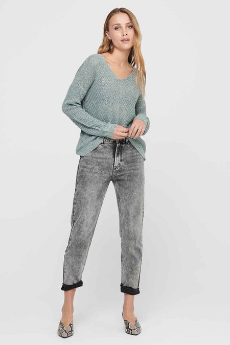 Trui met V-hals Groen - JDY