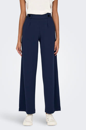 Pantalon de costume bleu JDY, avec des jambes larges et une ceinture élastique.