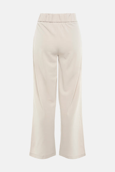 Pantalon de costume gris clair JDY avec taille élastique et jambes larges, vue de face