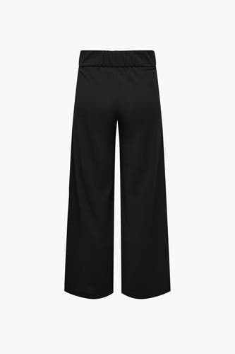 Pantalon de costume noir JDY, avec des jambes larges et une ceinture élastique.