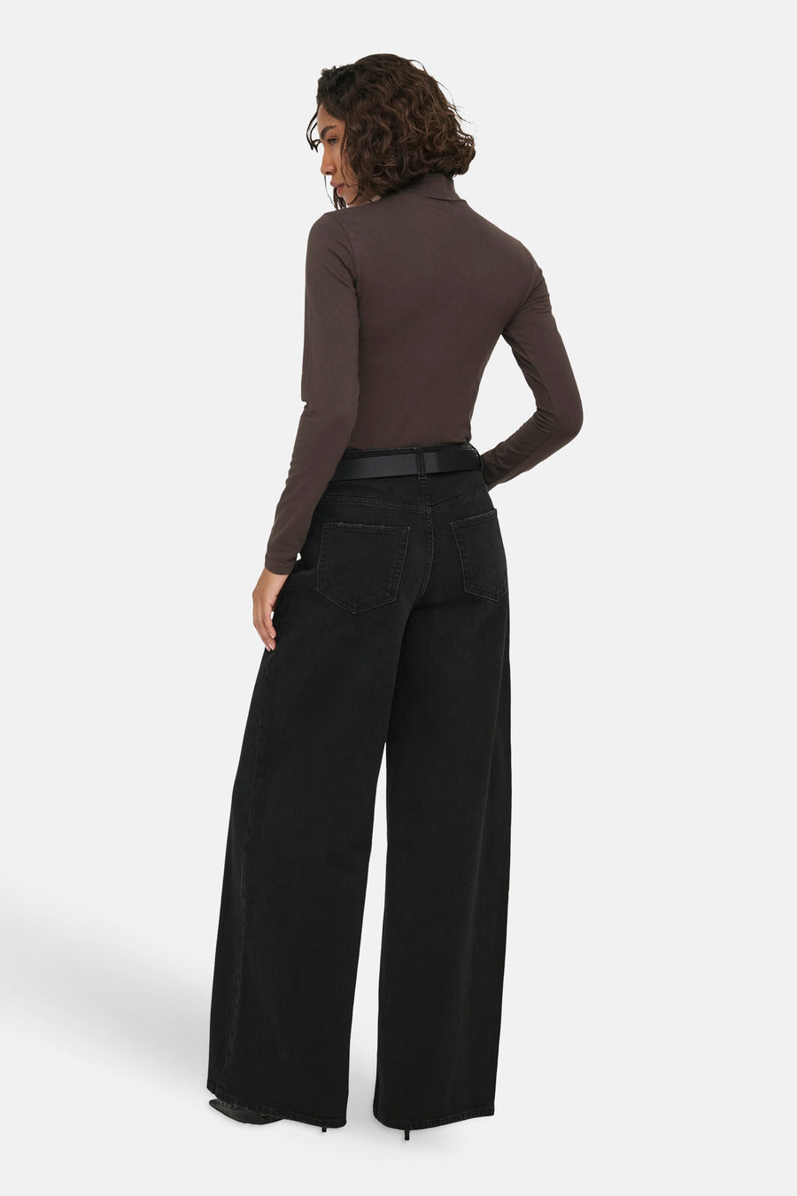 Top uni manche longue brun - JDY