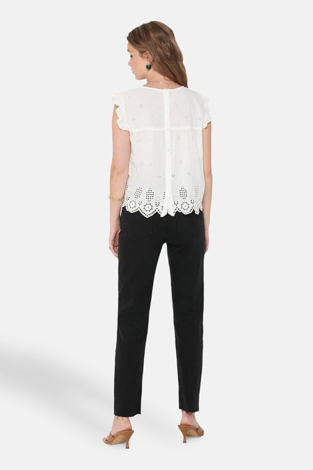 ONLSILLA S/L FRILL TOP WVN NOOS