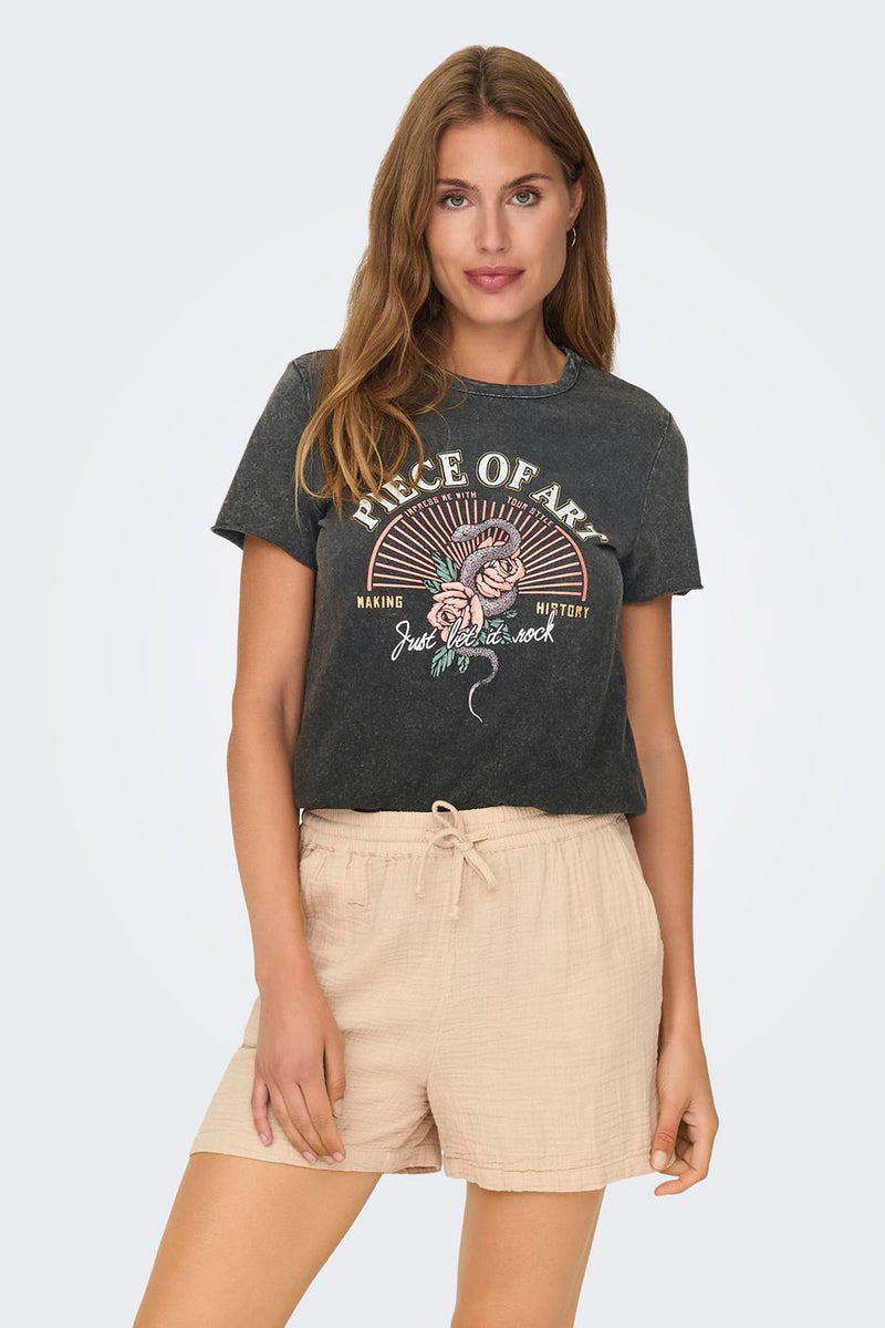 T-shirt met korte mouwen - zwart