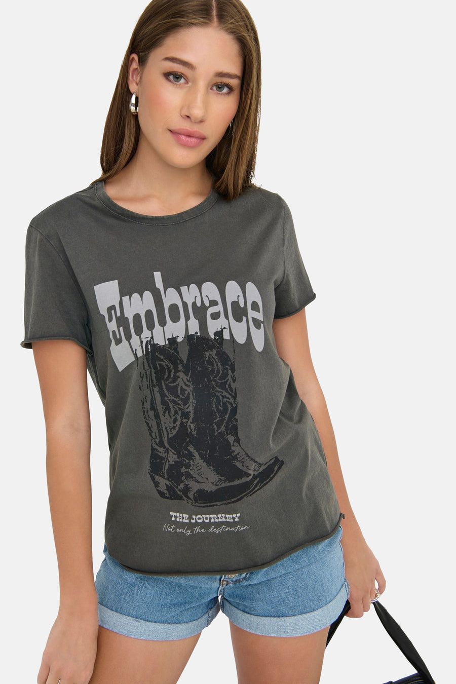 T-shirt met korte mouwen - grijs - ONLY®