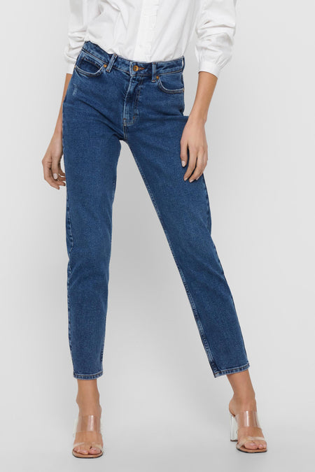 Straight jeans - mid blue denim