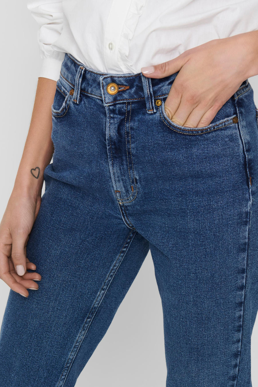 Jean droit - denim bleu moyen