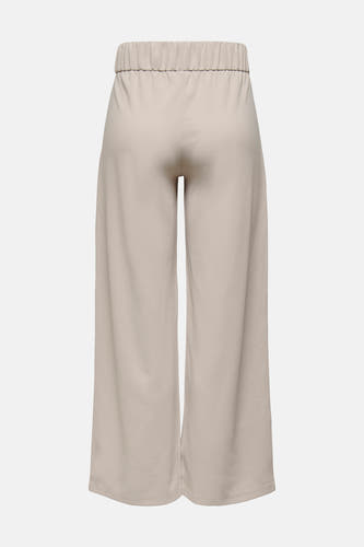 Pantalon gris de JDY, avec une ceinture élastique et des jambes larges, vu de l'arrière.