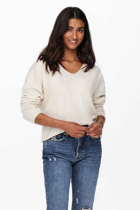 ONLRICA LIFE L/S V-NECK PULLO KNT NOOS