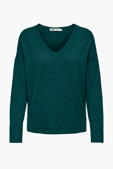 Trui met V-hals Groen - ONLY®