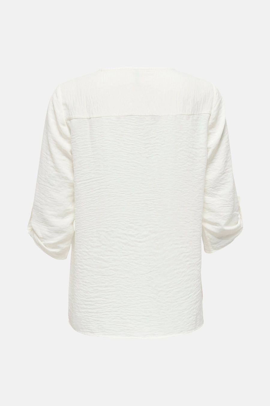 Witte blouse met driekwart mouwen van JDY, met een subtiele textuur en effen ontwerp.