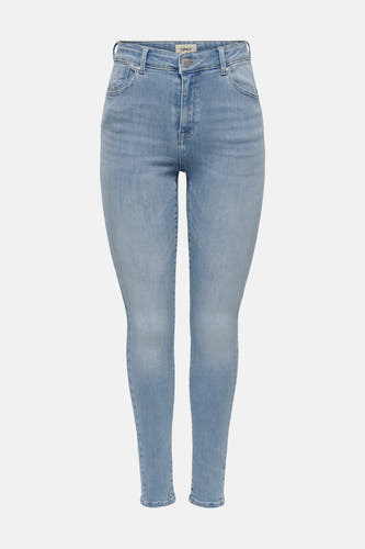Jean skinny bleu clair ONLY avec une coupe slim et une légère teinture.