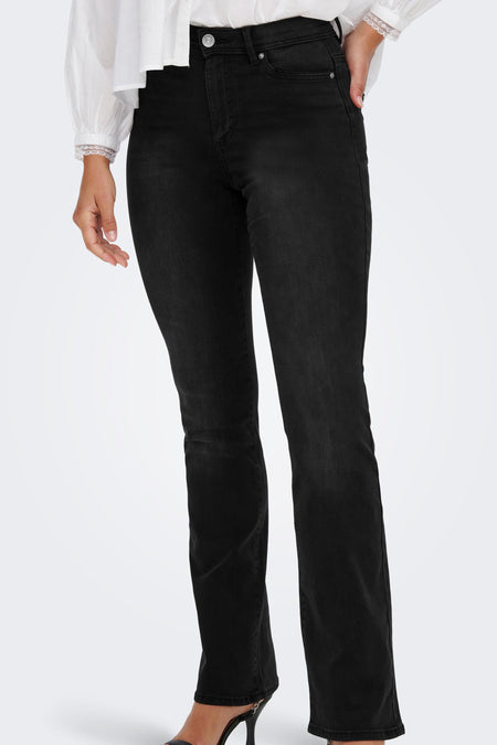 Bootcut jeans - black denim