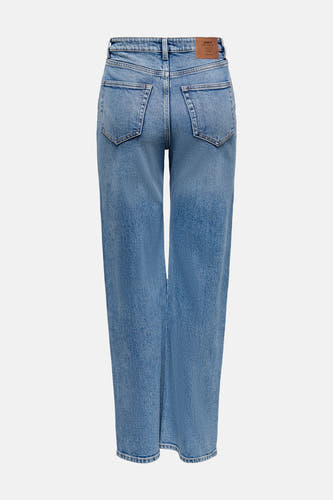 Jean en denim bleu clair large de ONLY, avec des poches classiques à l'arrière.