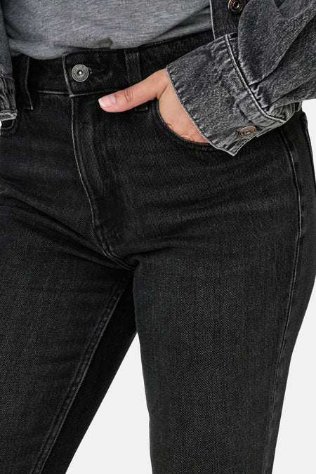 Straight jeans - black denim