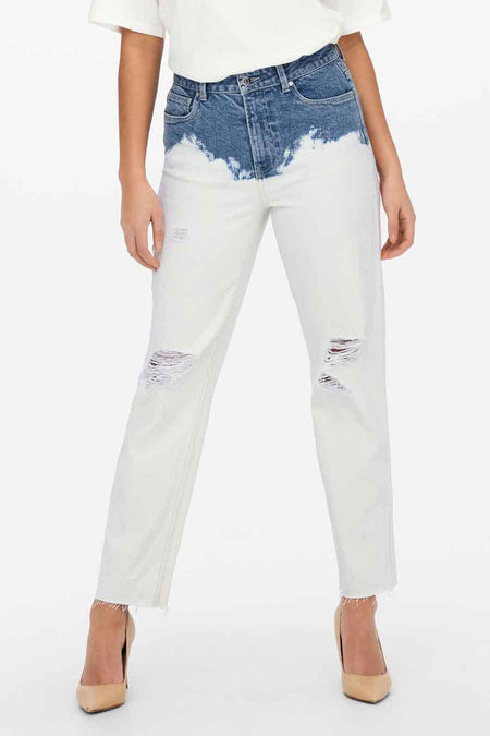 Straight jeans - mid blue denim