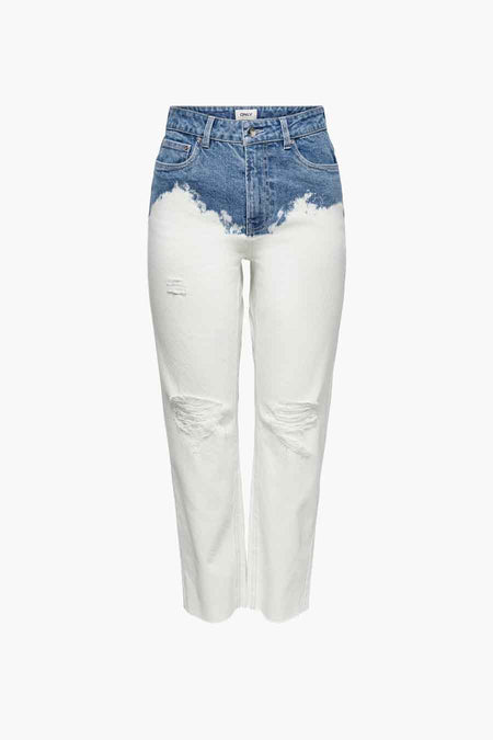 Straight jeans - mid blue denim