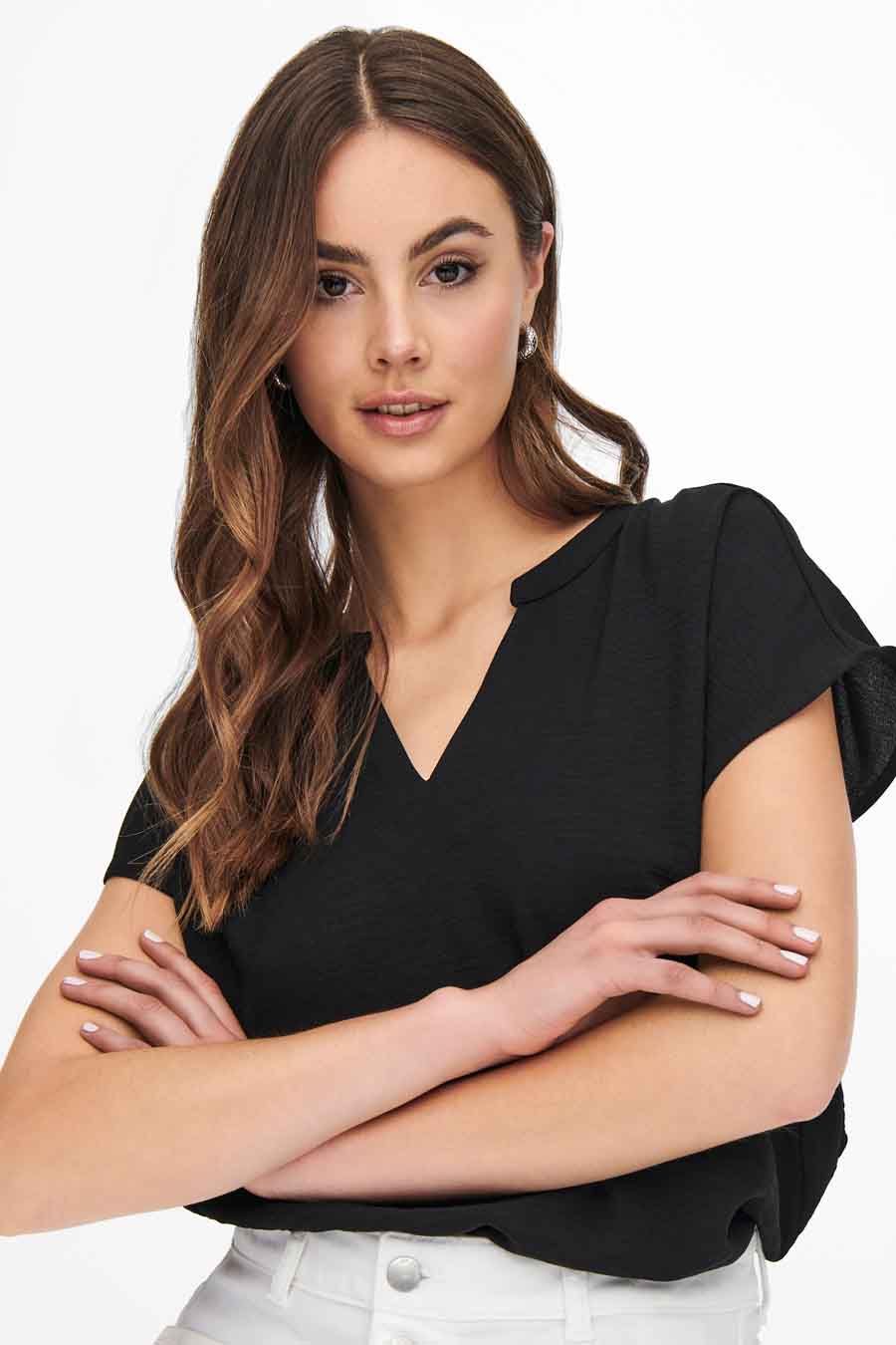 Chemisier (manches courtes) Noir - JDY