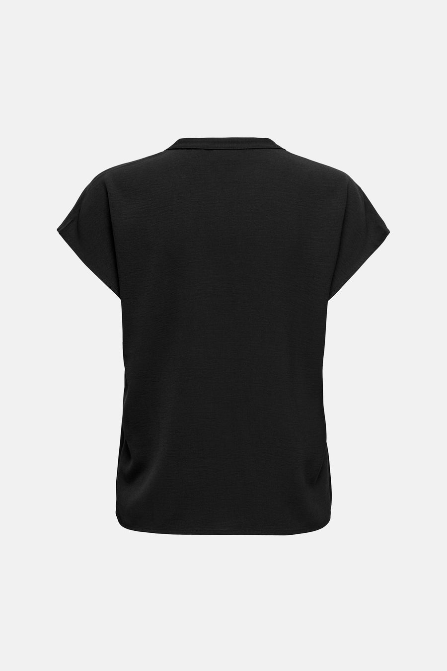 Zwarte blouse van JDY, met korte mouwen en een effen ontwerp.

