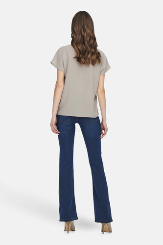 Blouse met korte mouwen - beige