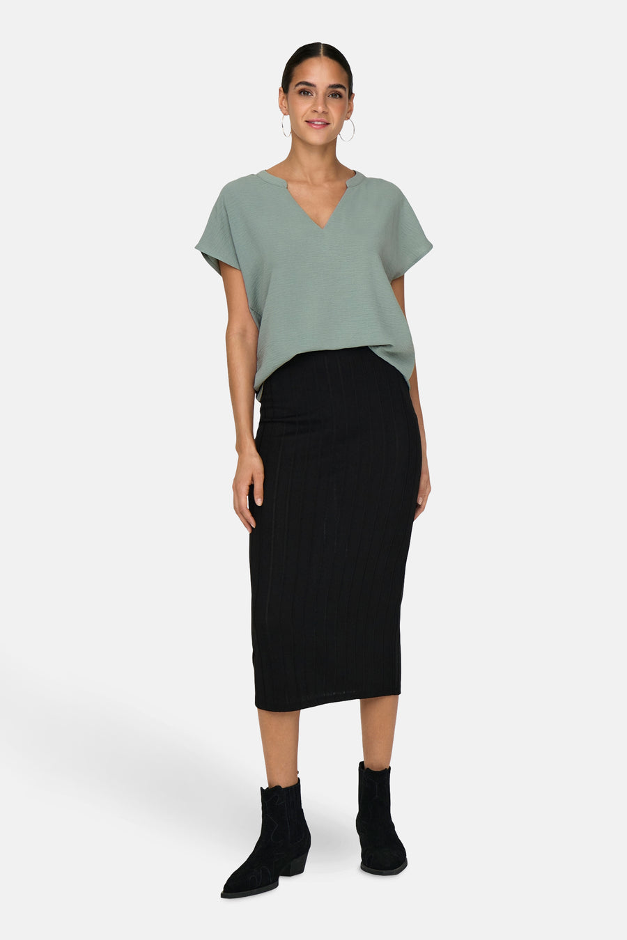 Blouse à manches courtes - vert - JDY