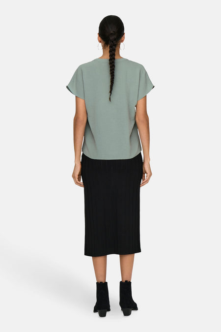 Blouse met korte mouwen - groen