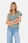 Blouse met korte mouwen - groen