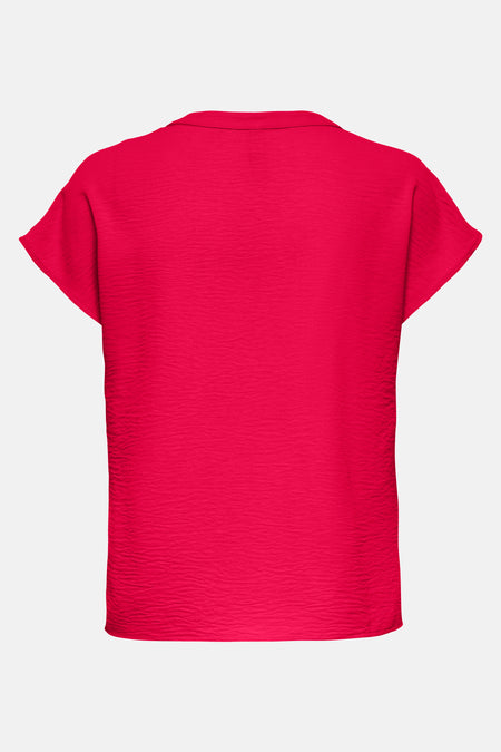 Blouse met korte mouwen - rood