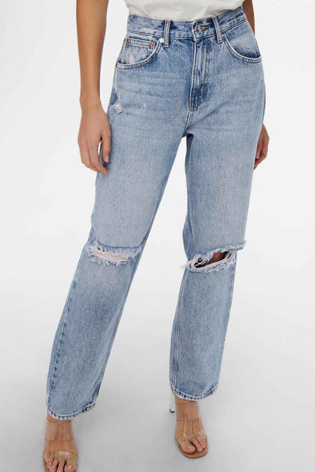 Straight jeans - light blue denim