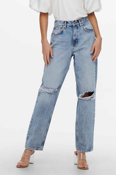 Straight jeans - light blue denim