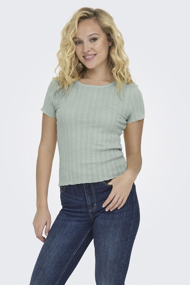 Top uni manche courte Vert - ONLY®