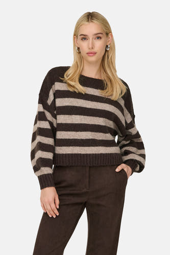 Pull met ronde hals - Seal Brown