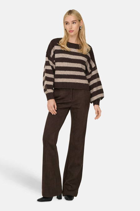 Pull à col rond - Seal Brown