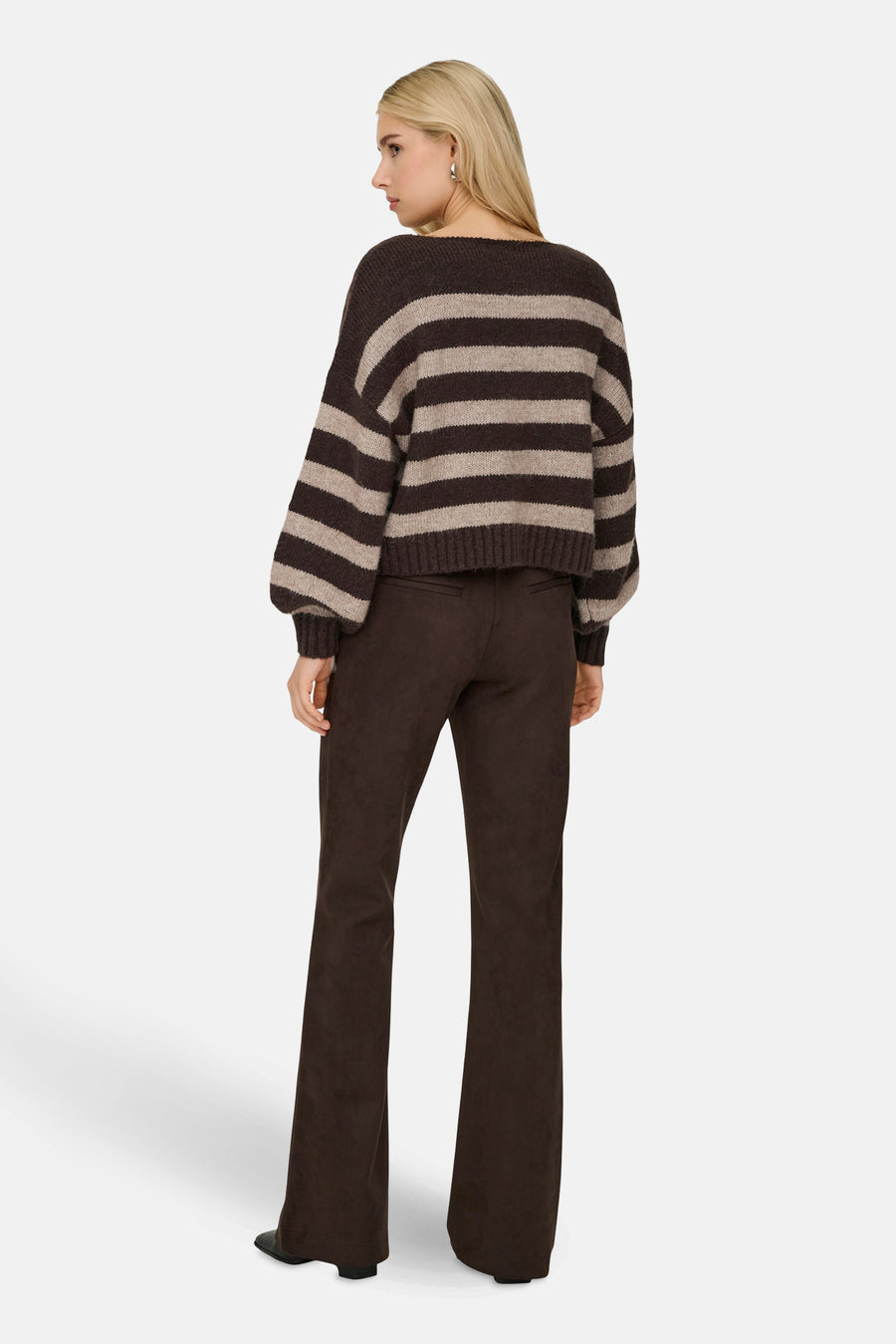Pull met ronde hals - Seal Brown