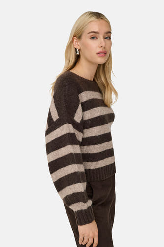 Pull met ronde hals - Seal Brown