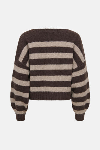Pull met ronde hals - Seal Brown