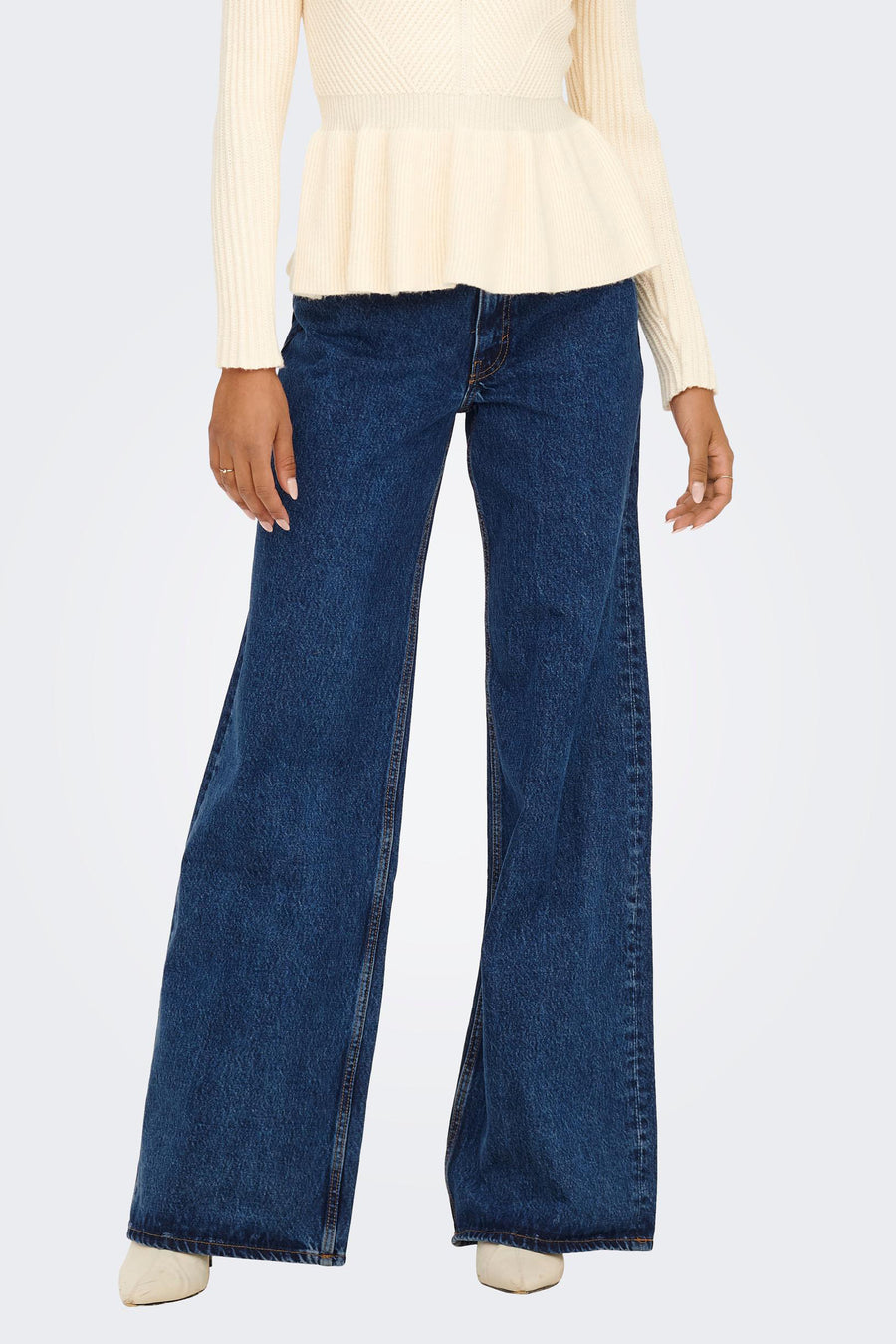 Wide jeans - mid blue denim